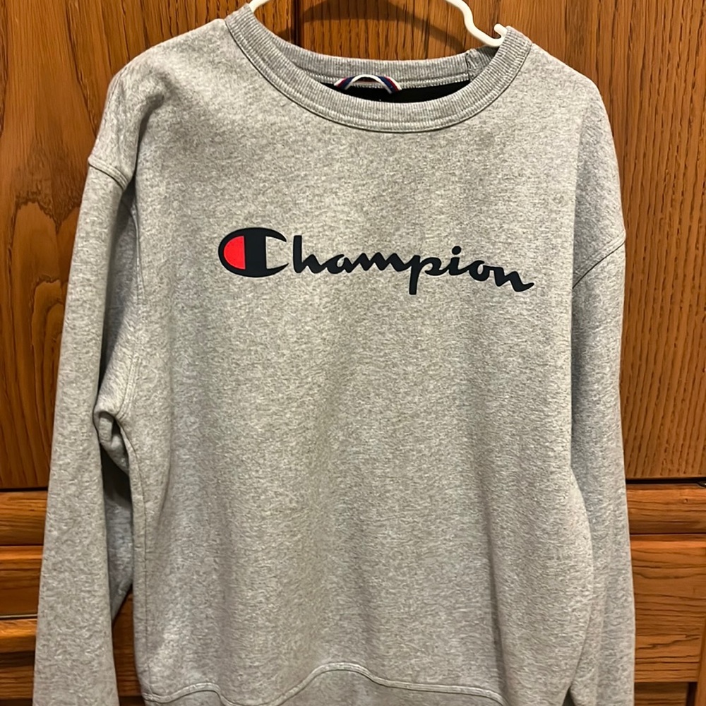 GRAY CHAMPION CREW NECK